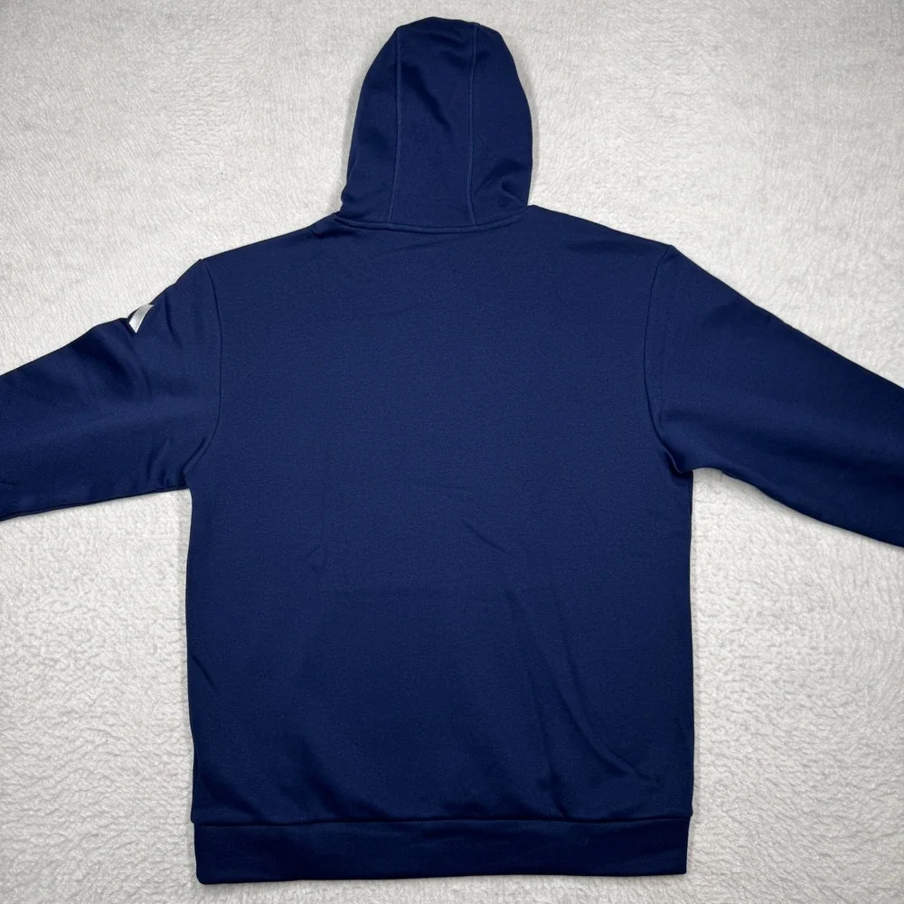 NWT Adidas Fleece Hoodie Hooded Sweater Blue Men's Size Medium